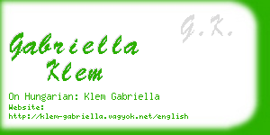 gabriella klem business card